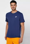 Nike Sportswear Club Mens T Shirt in Navy Jersey - Size X-Large