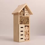 Insect Hotel Natural Wood Bee House Wooden Bug Hotel Shelter Garden Nest Box for All Creatures Great and Small Bees Beetles Ants Ladybirds and All Sorts of Insects-Bees Ladybirds House Wooden Outside