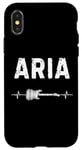 Coque pour iPhone X/XS Aria Guitare Battement De Coeur Musique Guitariste