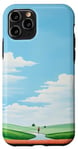 Coque pour iPhone 11 Pro Fille vélo nature paysage extérieur