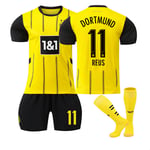 2024-2025 Borussia Dortmund Hemma Barn Fotbollströja Set Nr 11 M