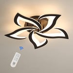 Riserva Plafonnier LED Dimmable, 40W 3000K-6500K Lampe de Plafond avec Télécommande, Créatif Pétales Design Luminaire Plafonnier Moderne pour Salon, Chambre, Salle à Manger, Φ60cm