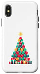 Coque pour iPhone X/XS Christmas Tree Joueur de Tennis de Table Ping Pong Raquette