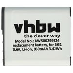 Batterie pour Sony caméscope HDR-GW55VE 950mAh 3,6V