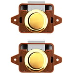 Bouton Poussoir Loquet, Sans Clé Serrure de Meuble, Accessoire pour Caravane Camping Car, 2 Pièces - Ccykxa