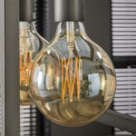 Ampoule globe 12,5 cm ambré led filament lumière chaude (E27)