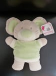 D. DOUDOU PELUCHE ARTESAVI SOURIS ECRU BLANC tee shirt VERT 28cms - NEUF