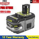 6.0Ah For Ryobi One Plus P108 18V High Capacity Battery  Li-Ion battery