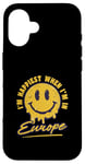 Coque pour iPhone 16 Europe Amant Espagne Italie Allemagne Voyage Vacances Européen