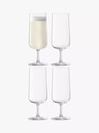 LSA International Arc Glass Champagne Flute, Set of 4, 240ml, Clear