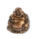 lachineuse - Statuette Bouddhas Rieurs d'Abondance - Statue Petit Bouddha Bronze 5cm - Décoration Feng Shui - Objet Déco Zen Chinoise pour Intérieur Salon Bureau - Idée Cadeau Chine Asie Porte Bonheur