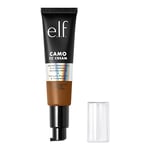 e.l.f. Camo CC Cream, Fond de teint correcteur de couleur à couverture moyenne à complète avec SPF 30, profondeur 530 W, 30 g