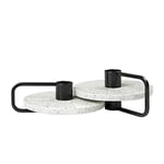 Blomus Candle Holder, White, H 6 cm, T 14 cm, Ø 12, 5 cm/H 4 cm, T 14 cm, Ø 12, 5 cm