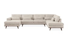 Copenhagen Stor U Sofa Manchester Divan Høyre Sjeselong Venstre - Beige / Lys U-sofa