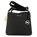 MICHAEL KORS Handbag | Black Logo Crossbody XBody Bag (With MK Charm)