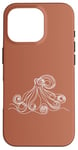 Coque pour iPhone 16 Pro Pacific Ocean Marine Life Poulpe à anneaux bleus Taille S