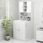 Prolenta Premium - Furniture Limited - Meuble pour machine à laver Blanc brillant