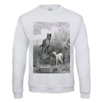 Sweat Shirt Homme Le Loup Et L'agneau Fable Lafontaine Gustave Dore Gravure