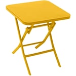 Hesperide - Table d appoint de jardin carrée Greensboro jaune moutarde 40x40cm en acier traité époxy - Hespéride