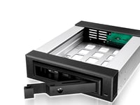 Icy Box Ib-129Ssk-B, 13,3 Cm (5.25"), Bezel-Panel, 2.5/3.5", Sata, Sata Ii, Sata Iii, Serial Attached Scsi (Sas), Svart, Gjuten Aluminium