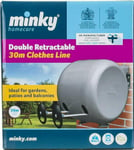 30 METRE MINKY RETRACTABLE CLOTHES WASH WASHING DRY DRYING LINE