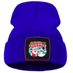 ZZDGFC Lettre Bonhomme De Neige Et Père Noël Hiver Casquette Rue Mode Bonnet Chaud Casquettes Simples Décontractées Unisexes Chapeau De Confort   Bleu