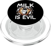 Fun Lactose Intolerant Vintage Milk Dairy Is Evil PopSockets PopGrip for MagSafe