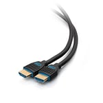 C2G Performance Series Câble HDMI ultra flexible haute vitesse 4K 60 Hz dans le mur, certifié CMG (FT4) compatible avec Xbox, Blu-ray, DVD, PS5, Smart TV, barre de son, moniteurs 0,6 m