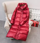 WEIYYY Col à Capuche Hiver Doudoune Femme 90% Duvet épais Chaud Femme Long Manteau de Neige, 3, XXL