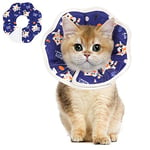 ComSaf Soft Cat Recovery Collar, Protective Adjustable Pet Cone Collar for After Surgery, Comfortable Lightweight Elizabethan Collar for Cat Kitten Prevent from Licking Wounds, Not Block Vision XS cat