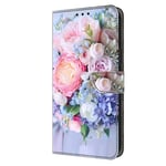 Xiaomi 13T / 13T Pro Deksel i Kunstskinn med Lommebok og Trykk - Blomsterbukett