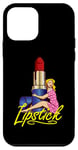 Coque pour iPhone 12 mini Rouge à lèvres rétro Lover Hug Giant Cosmetic