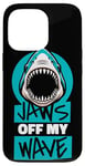 Coque pour iPhone 13 Pro Jaws Off My Wave Requin baleine Blanc