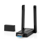 Nedis Network Dongle | Wi-Fi | AC1200 | 2.4/5 GHz (Dual Band) | USB3.0 | Wi-Fi hastighet totalt: 1200 Mbps | Windows 10 / Windows 11 / Windows 8