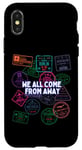 Coque pour iPhone X/XS We All Come From Away Tampons de voyage théâtre musical