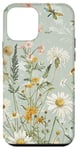 iPhone 12 mini Sage Green Boho Botanical Wildflowers Plants Case