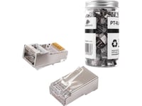 Spacetronik Rj45 Cat6 Pass-Through Connector Ftp Pt-Rj456ft-11 100St Spacetronik