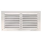 Amig - Grille de ventilation rectangulaire en Aluminium avec moustiquaire | Grilles d'aération pour sortie d'air | Idéal pour plafonds | Dimensions : 100 x 200 mm | Couleur: Argent