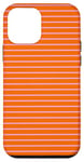 Coque pour iPhone 12 mini Orange Beige rayé Girly Esthétique Preppy Stripe