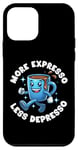 Coque pour iPhone 12 mini Plus d'expresso Moins de Depresso Funny Coffee Expresso Lover