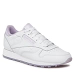 Reebok Baskets Classiques en Cuir pour Femme, FTWR White FTWR White Purple Oasis, 37.5 EU