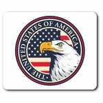 Computer Mouse Mat - Eagle United States of America Office Gift #6029