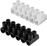 Hama Barrette de connexion (adaptateur de câble, standard européen, 2,5 mm²) Blanc/Noir