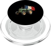 Tracteur Agricole Vert Drapeau Français Agriculteur Ferme PopSockets PopGrip pour MagSafe