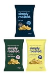 Simply Roasted - Mixed Case Sharer Bags | Four Unique Flavours | Less than 99 calories | 50% less fat | Low in Salt | Triple Cooked British Potato