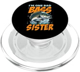 I'M ONE BAD BASS SISTER, for the fishing sis PopSockets PopGrip for MagSafe