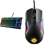 SteelSeries Apex 3 TKL RVB Clavier Gaming - Facteur de Forme Esports Compact sans Pavé Numérique & Rival 5 - Souris de Jeu - Capteur Optique Truemove Air de 18 000 Cpi - 9 Boutons Programmables