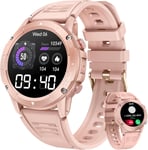 Montre Connectée Femme Smartwatch Avec Appel: 1.42" Écran Tactile Montre Connectee Ronde Avec Podometre Fréquence Cardiaque Tensiomètre Sommeil Bracelet Connecté Sport Étanche Ip68 Pour Android Iphon