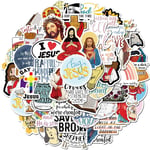 50PCS Christianity Stickers Decal Jesus Believers Cross Pegatina For Stationery Laptop PS4 Suitcase Skateboard Guitar Sticker