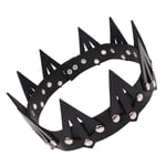 Gotisk pannband Svart Gotisk Tiara Hår Band Vintage Kronor Halloween Kung Royal Män zdq